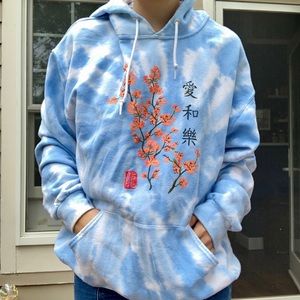 Tie Dye Cherry Blossom Hoodie